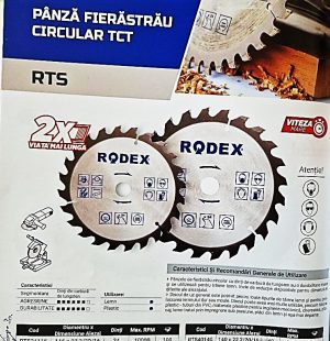 DISC PÂNZĂ FIERASTRAU CIRCULAR RTS24115 - 115mm x 24 T(dinti) RTS24125 - 125mm x 24 T(dinți)